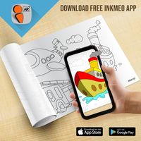 Inkmeo Learn About Vehicles Reusable Colouring Roll